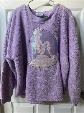 Lavender Plush Sequin Little Mermaid Sweatshirt